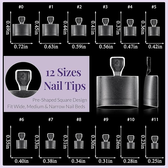 AddFavor 240pcs Toe Nail Tips Clear Soft Gel Toenail Tips Half Cover Square Acrylic Toe Tips Press on Nails Clear Artificial False Fake Toe Nails Tips for Salon and Home Foot Pedicure Manicure