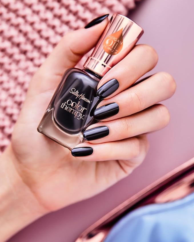 Sally Hansen Color Therapy High Gloss Top Coat | Argan Oil, Long Lasting, Healthy Nails, Nail Strengthener, Clear Nail Polish