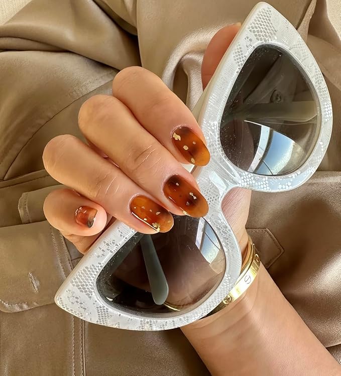 Semi Cured Gel Nail Strips (Tiger Eye)