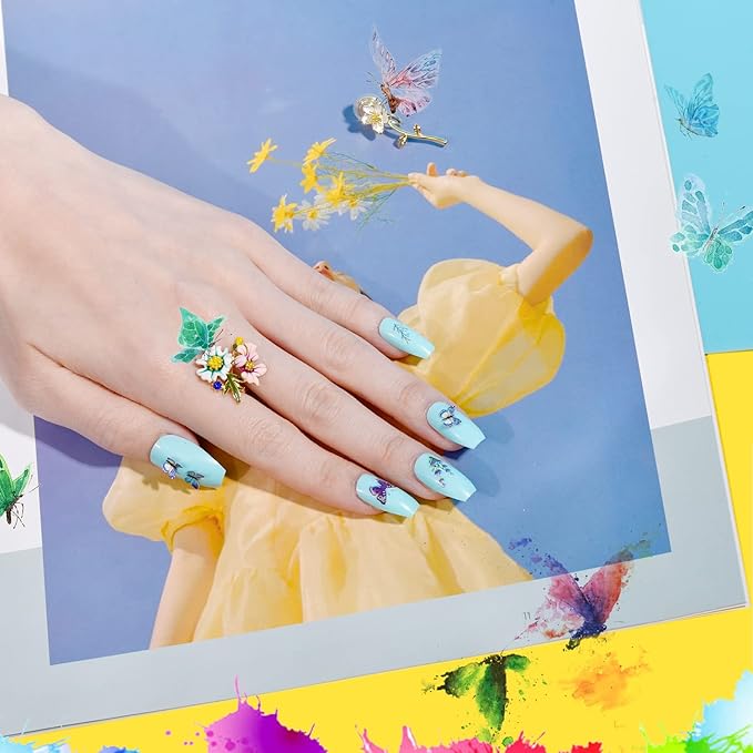 720 pcs Coffin Press On Nails, TsMADDTs 24 Colors Acrylic Medium Short Ballerina False Nails Tips with Glue, File, Tabs, Stickers and Tweezer for Art DIY