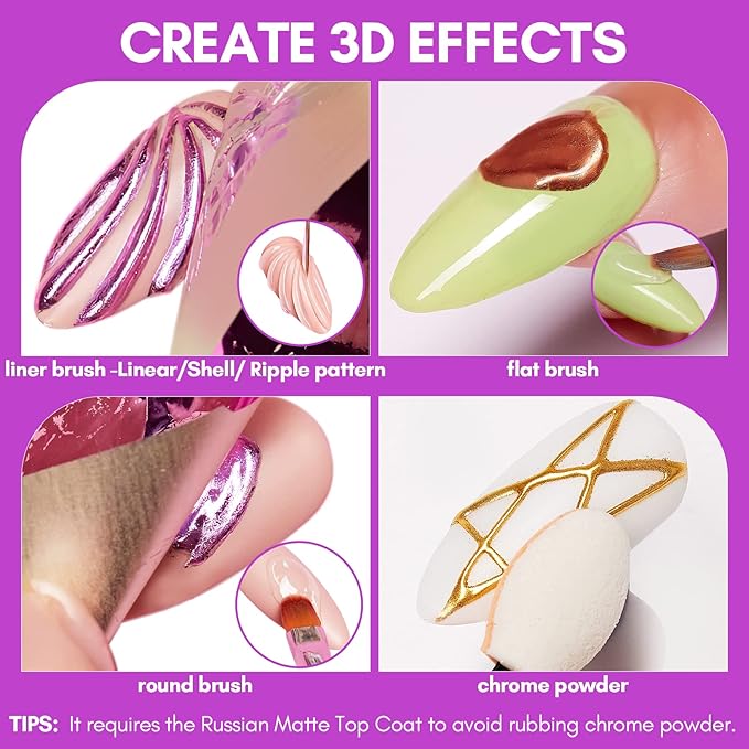 Makartt 3D Nail Foil Glue with Nail Rhinestone Glue for Nails Bundle, 8ml Foil Transfer Gel Foil Adhesive Glue, Super Strong Gel Nail Glue for Rhinestones for Nails
