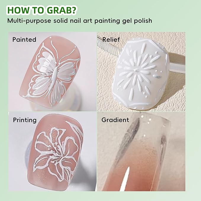 Gradient Painting Gel Nail Polish Set, 9 Colors Pink Purple Green Yellow Ombre Gel Nail Polish with 50pcs Nail Sponges 4 Claws Grabber Brush Sponge Pat Solid Nail Art Paiting Gel Polish Natural French