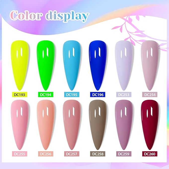 MTSSII Rubber Base Gel Set, Soak Off U V LED Hema Free Clear Sheer Nude Pink Neutral Gel Nail Polish Blue Green Strengthen/Apex Building/Enhance/Reinforced Builder Gel 12 PCS