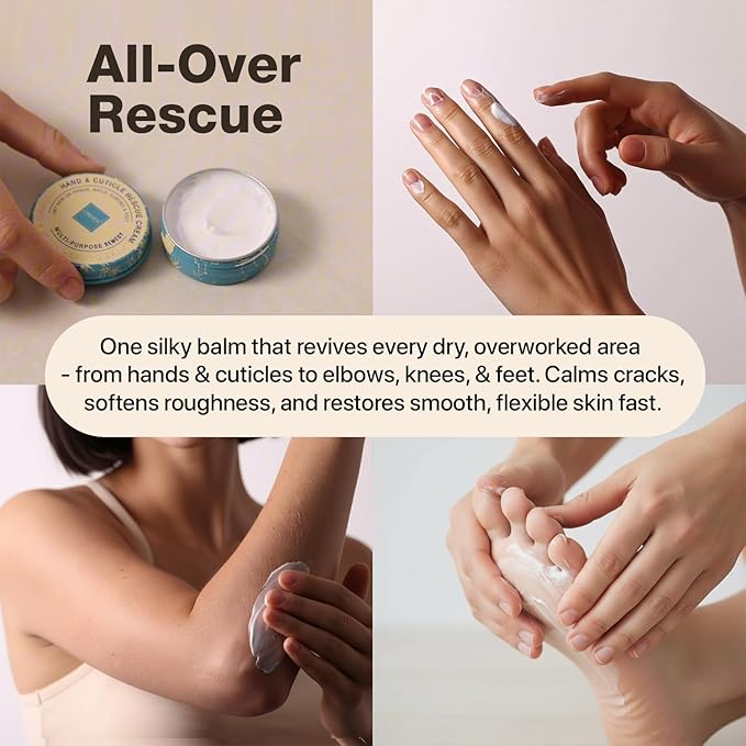 Onsen Hand & Cuticle Rescue Cream | Organic Nail Strengthener & Balm | Dry, Cracked Hands, Elbows & Feet | Shea Butter, Tsubaki & Jojoba Oil | Nail Repair & Growth, Vegan – 1 Pack (0.88 oz)