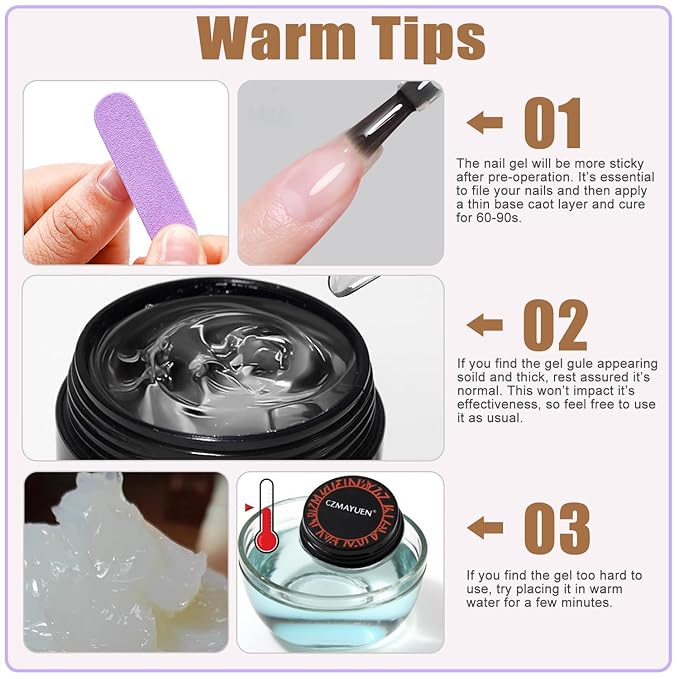 White Solid Builder Gel for Nails, Hard Gel Non-Sticky Sculpting, 3D Nail Art Carving Extension with Chrome Powder/Nail Sculpture Pen