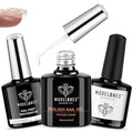 modelones Nail Dehydrator and Primer & Builder Nail Gel, 3Pcs Prep Dehydrate & Bond Primer Clear Gel Builder Polish Base Coat for Strengthener Apex Building, LED Lamp Cured 10ml Home DIY Salon