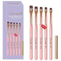 5Pcs Acrylic Nail Art Brush Set -Size 6/8/10/12/14, Rose Gold Handle Nail Brushes for Acrylic Application Powder & Nail Extension, 3D Nail Carving Tools for DIY Home Salon Manicure