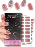 Nail Polish Strips – 32PCS UV Free Salon Quality Wraps, Long Lasting Gel Nail Stickers for Women (Blushing Pearl Pink)