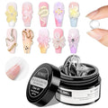 Solid Builder Gel for Nails - 3D Nail Art Gel Clear Non-Stick Hand for Carving Molding Patterns Decoration Extend for Manicure DIY at Home 14g(0.49fl oz)