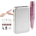 Vinid Professional Electric Nail Drill - 38,000RPM Rechargeable Manicure Kit for Filing, Cuticle Care, Buffing & Polish Removal with Adjustable Speed, Quiet Motor & Portable Design, White and Purple