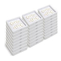 LIGHT RAIN Press on Nail Packaging Storage Box Case - 3.5 x 3.5 X 0.8 Inch 3D Floating Frame 24 pcs, Display Card 24 pcs, Pre-cut Double Sided Strong Tape 48 pcs, OPP bag 24 pcs