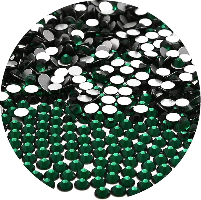 NCB Non Hotfix Flatback Crystals Rhinestones Round Glass Diamonds Charms Gems Stones Beads 3D for Nails Art Craft Jewels Accessories Phone Shoes