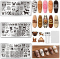 UNICRAFTALE 3Pcs Cute Dog Nail Stamp Plates Set Pets Animals Nail Stamping Plate Puppy Love Image Nail Stencils Dog Paws Design Nail Art Stamping Template with Nail Scraper for Dog Lover Manicure