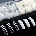 1000PCS Nail Tips Acrylic Nails 10 sizes Artificial Half Cover False Flake Nail Tips for Nail Salon Nail Shop DIY Nail Art Ballerina Nails (French Fake Nail Extension Tips)