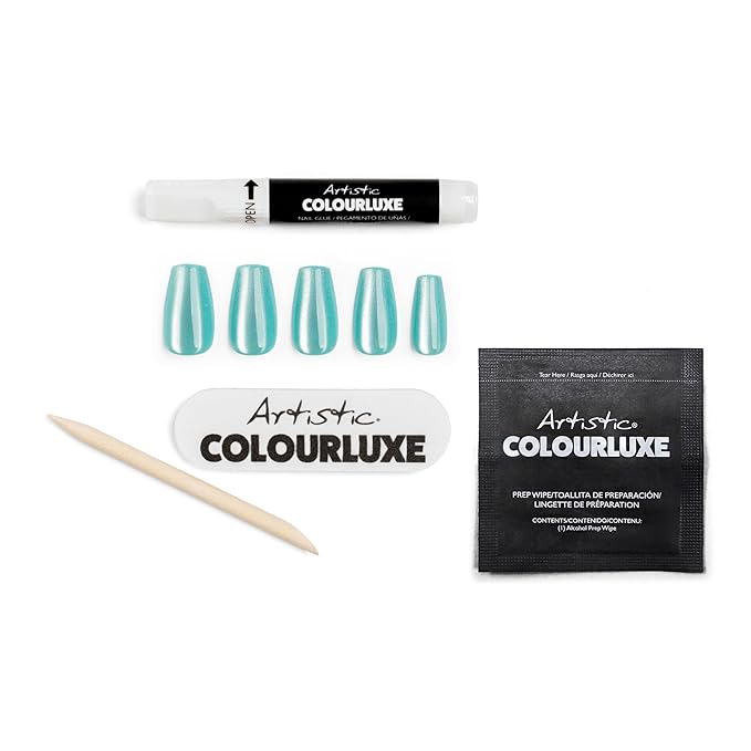 Artistic Colourluxe Press-On Tips Kit - Ready to Wear Manicure - Long-Lasting Manicures – Easy Application, Natural Look, 30 Nails (I'm A Chameleonaire, Kit)