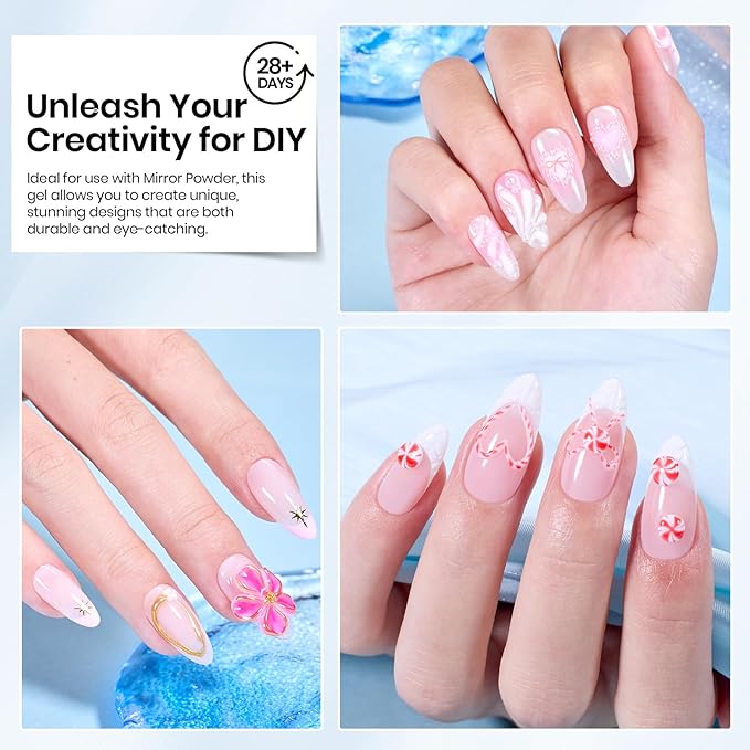 Beetles White Sculpting Gel for 3D Nail Art – Spring No Wipe 3D Rhinestone for Flowers Petals Ribbon & Relief Designs, Beginner Friendly UV/LED Nail Gel