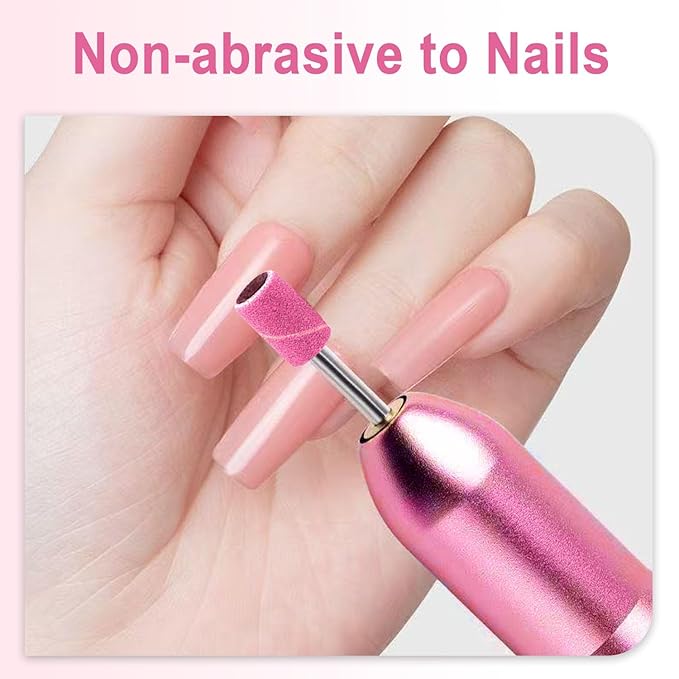Nail Drill Bits 100 Pcs Sanding Bands for Nail Drill, Nail Tips for Drill Bits Nail Tech, Mix 80#120#180#240# Fine Grit File Sanding Bands for Acrylic Gel Manicures and Pedicure