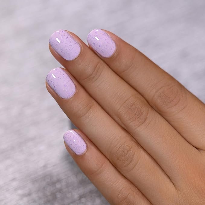 ILNP Heather - Pale Lilac Speckled Nail Polish, Chip Resistant, 7-Free, Non-Toxic, Vegan, Cruelty Free, 12ml