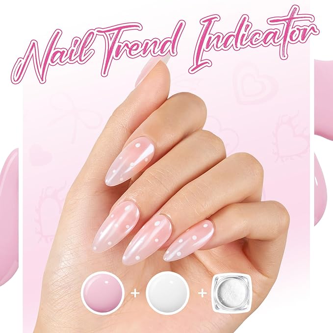 modelones Silver Cat Eye Gel Nail Polish Kit Jelly Pink White Sheer Nude French Gel Polish Set, Magnet Tools Pearl Chrome Powder Flatback Rhinestones Pearls, 4 Colors Gel Mini Salon Gift for Women