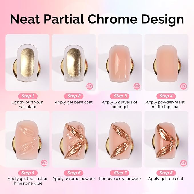 MelodySusie Matte Gel Top Coat - 15ml Powder-Resist Formula, Long-Lasting UV Curable for Detail Chrome Powder Painting, DIY Nail Art, Salon-Grade Matte Finish