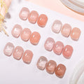 GELLEN Nude Gel Nail Polish, Jelly Nude U V Gelpolish French Tip Gel Nail Polish Set Soak off French Manicure Kit for Nail Art