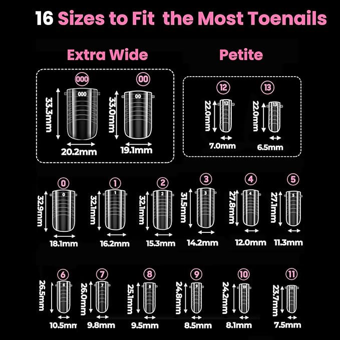 Poly Gel Nail Kit for Toes,GlimightyX Polygel Toenail Kit 3 Color Clear Pink White Poly Gel with 16 Sizes Dual Forms 40ml Slip Solution Nail Clips File Brushes,Toenail Extension DIY Salon Home
