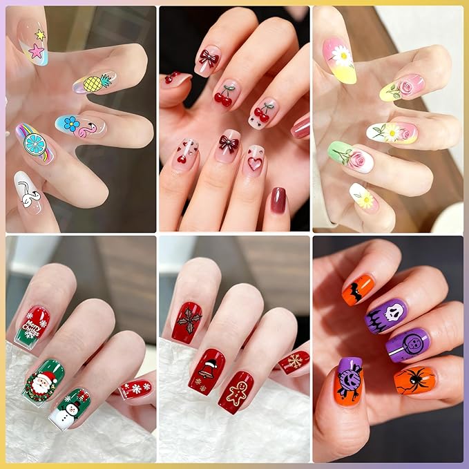 Biutee Nail Stamping Plates Set 16PCS Nail Stamper Kit with Nail Stamper, Scraper & Storage Bag Nail Art Stamping Plates Butterfly Star Flower Leaf Bowknot Design Nail Stamping Kit