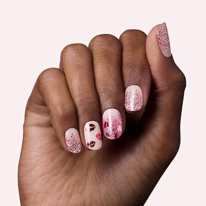 Dashing Diva Gloss Nail Strips - Queen Spirit - UV Free, Chip Resistant, Long Lasting Gel Stickers - Contains 32 Wraps, 1 Prep Pad, 1 File
