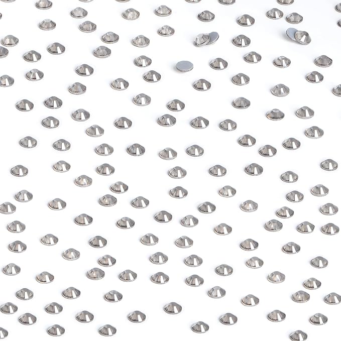 NCB 2880pcs Hotfix Crystal Rhinestones for Clothes Crafts, Hot Fix Glue on Flatback Crystals, Iron on Crystal Rhinestone (Black Diamond, SS16 3.8mm)