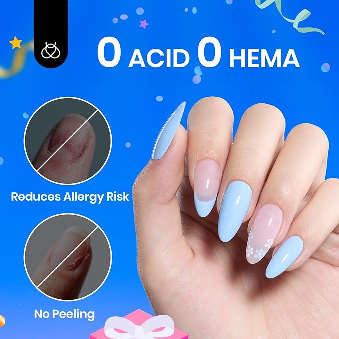 Beetles Tipex Gel Nail Kit Short Square Instant Apex Nail Tips & Beetles 15ml Nail Dehydrator and Primer