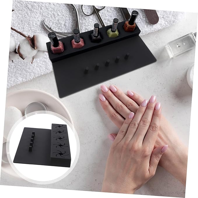 Nail Oil Bottle Cover Nail Polish Stand Finger Polish Holder Silicone Tools Holder Case Paint Organizer Rack Fixture Manicure
