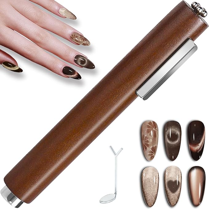 3 in 1 Nail Magnet, Multifunctional Cat Eye Gel Nail Polish Magnet Pen, 3D Magnetic Nail Polish Stick for Home DIY, Salon, Studio, Nail Art Design Tools