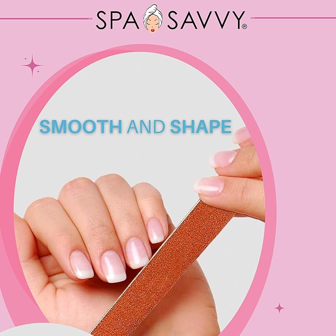 Nail File Set, 30 Count, Double Sided 6 Inch Emery Board Nail Files, Pedicure and Manicure Tools