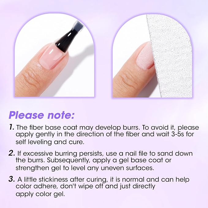 GELLEN Fiber Glass Base Gel Polish, 0.51 Fl.oz Clear Nail Strengthener for Repair Broken Damaged Thin Weak Nails, Professional Soak Off UV Base Coat Salon Home