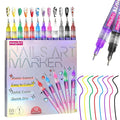 12 Colors Nail Art Pens, Fine Tips Nail Polish Pens Quick Dry, Graffiti Dotting Pen Acrylic Painted Pen Kit 3d Nail Polish Pens Drawing Painting for Diy Nails Art Design Manicure Tools