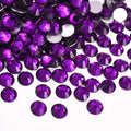 Blinginbox 1440PCS Glass Flatback Rhinestones for Bedazzling, Round Gems for Nail Art and Craft Clothes, Glue Fix Diamond Stones SS6 Violet,2mm,0.07inches