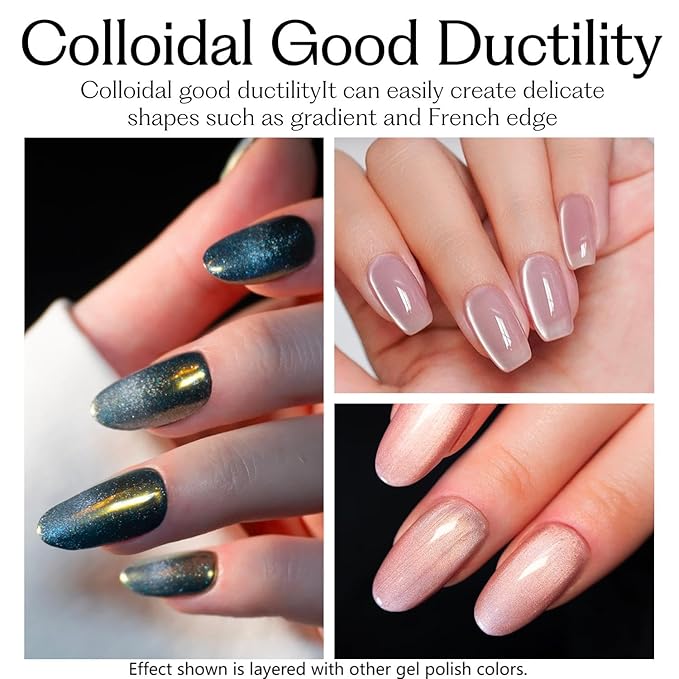 15ML Gel Nail Polish Pure Sheer Same Color Same Bottle Soak Off Gel Polish Art Manicure Salon DIY at Home for Women (White Moonlight) 1PCS