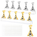 Nail Stand Nail Holder for Painting Nails 2 Sets Press on Nails Stand Display with 96 Pcs Reusable Adhesive Putty Clay Magnetic Acrylic Nailss Art Tools Accessories for DIY Salon Supplies Gold, Silver