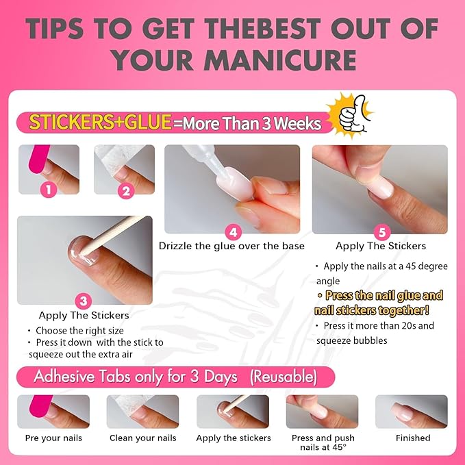 Pink Press On Almond Shaped Medium Length Stiletto False Nails, Soft Gel Artificial Reusable Neutral Acrylic Nails for Women Girls