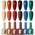 Gel Polish Set of 6 Colors 12ml with Red Blue Green, Gel Polish Kit for Salon DIY at Home, Soak Off LED UV Gel Nail Polish, Gifts for Women Girls