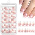 AddFavor 240pc Ombre Coffin Press on Nails Short Fake Nails - Glue on Nails Coffin Acrylic Nails Press ons Nail Tips Short Stick on Nails with Nail Glue and Adhesive Tabs for Women