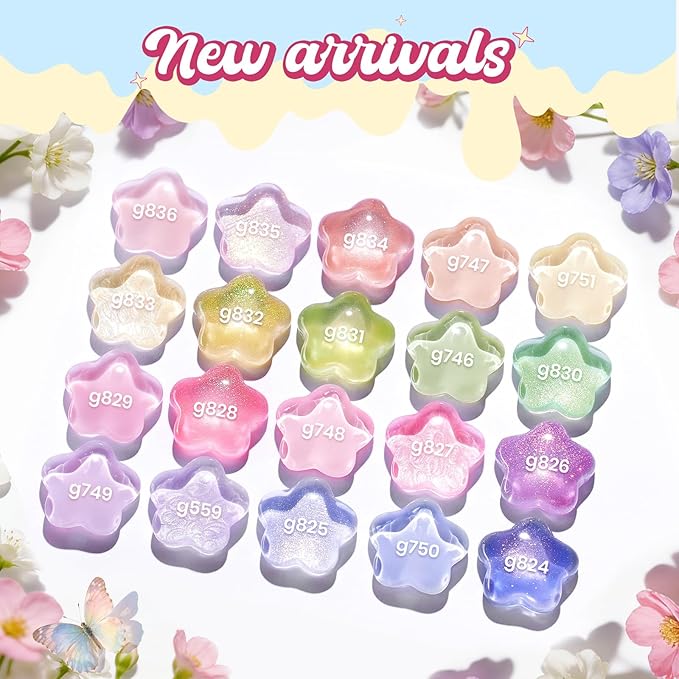 Beetles Pastel Gel Nail Polish Set - Spring Anthology 20 Colors Gel Polish Cat Eye Pink Yellow Blue Green Pearl Shimmer UV LED Nail Gel Base Top Coat Nail Tool Home Salon Spring Summer Gift for Women