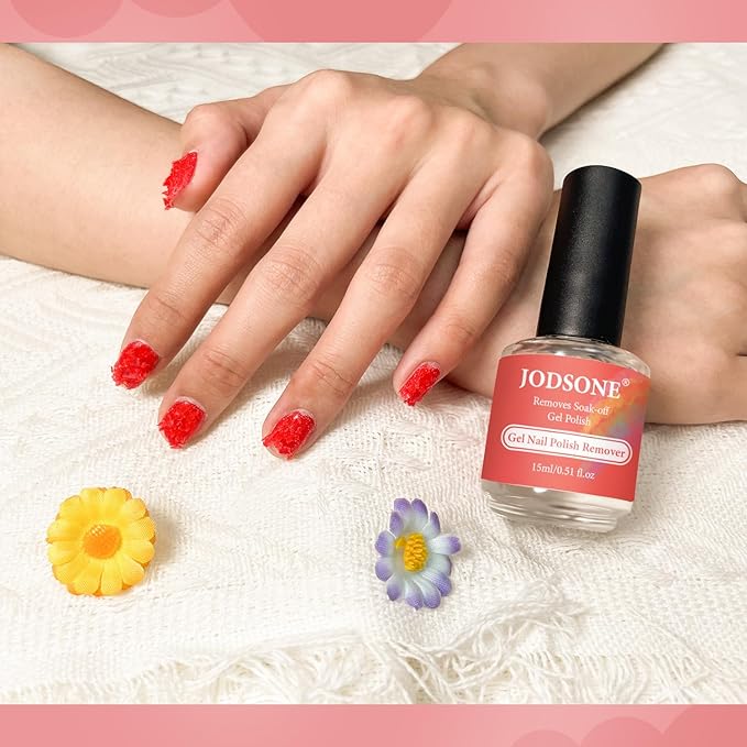 JODSONE Gel Nail Remover Quick Gel Nail Polish Remover, 3-5 Minutes Gel Remover for Nails