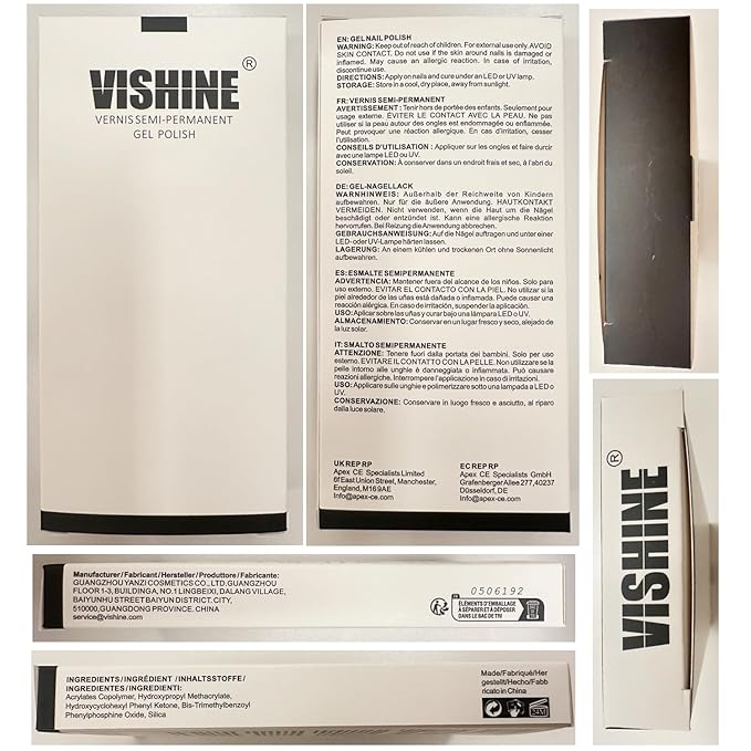 Vishine 24 Colors Gift Set Gel Nail Polish Kit Soak Off UV LED Nail Gel Polishes for Nail Art 8 ML/PC Pack of 24 Pretty Colors Series Kit