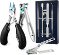 7-Piece Professional Stainless Steel Ingrown Toenail Removal Kit, Ingrown Toenail Treatment Set, Toenail Clippers for Thick Toenails, Heavy Duty Nail Clippers Tools for Adult Seniors Home Foot Care