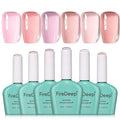 6 Colors Sheer Jelly Gel Polish Baby Blush Soft Shades Hema Free Art DIY Salon Gift