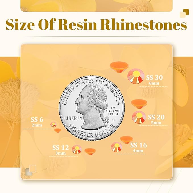 1500PCS 6mm Resin Jelly Rhinestones in Bulk (Orange AB), Bedazzling Flatback Crystals Rhinestones for Crafting DIY Nail Decoration, Gems Diomand Charms for Tumbler Shoes Clothing Fabric