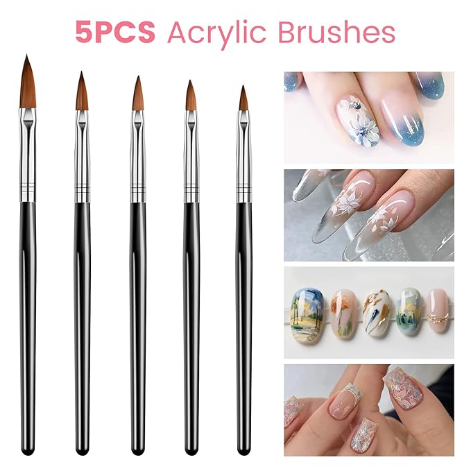39PCS Nail Art Brushes, Nail Art Tool Set, Including Nail Brushes, Striping Nail Art Liner Brushes, Nail Dotting Pens, Nail Sponge Grabber Pen & Nail Sponge for Nail Art Design