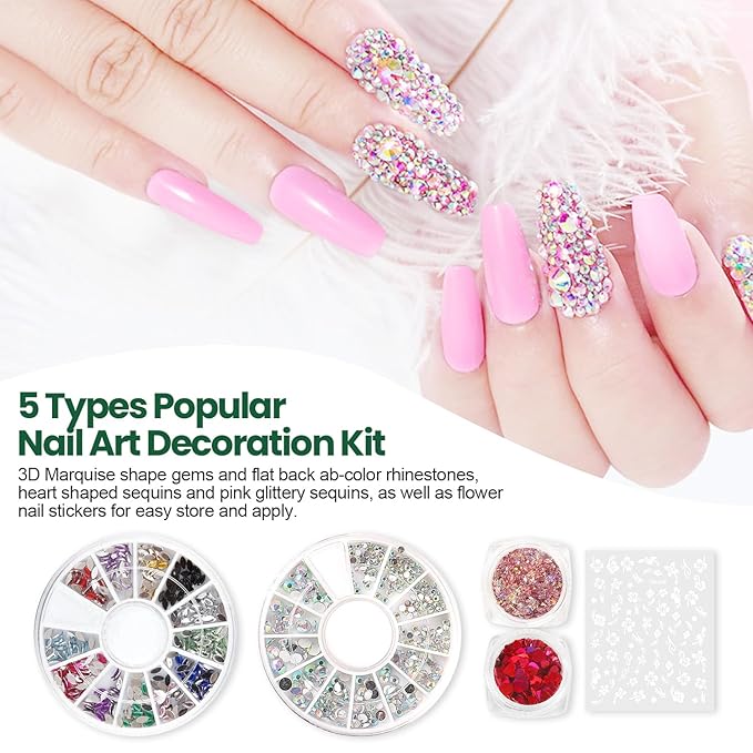 Lavender Violets 73 Pcs Gel Nail Polish Kit with U V Light, 45 Colors with Nail Primer,Builder Base,Matte & Glossy Top Coat Soak Off Manicure Tools Gifts for Women LA07
