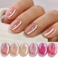 Double Rhythm 6 Colors Cat Eye Gel Polish Set Shimmer Glitter with Magnet Holographic Reflective Magnetic UV Nail Art Kit (6-Kit-49)
